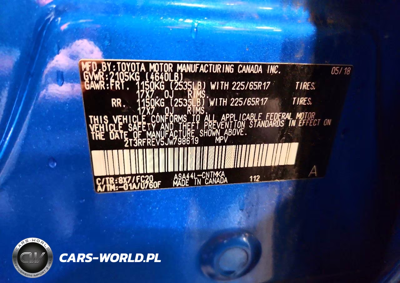 2018 Toyota Rav4 Xle VIN:2T3RFREV5JW798619 - 14