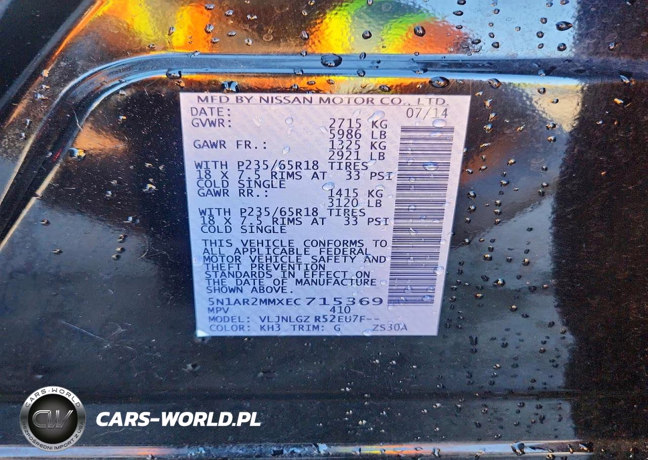 2014 Nissan Pathfinder Sl VIN:5N1AR2MMXEC715369 - 13