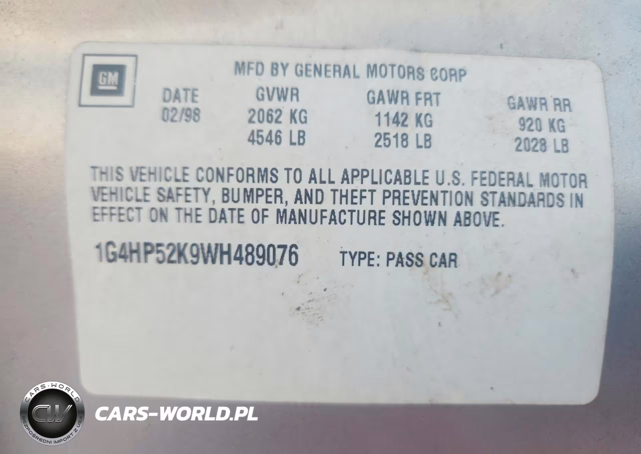 1998 Buick Lesabre Custom VIN:1G4HP52K9WH489076 - 12