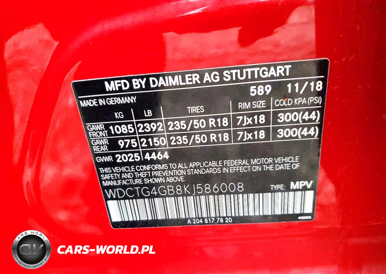2019 Mercedes-Benz Gla 250 4Matic VIN:WDCTG4GB8KJ586008 - 13
