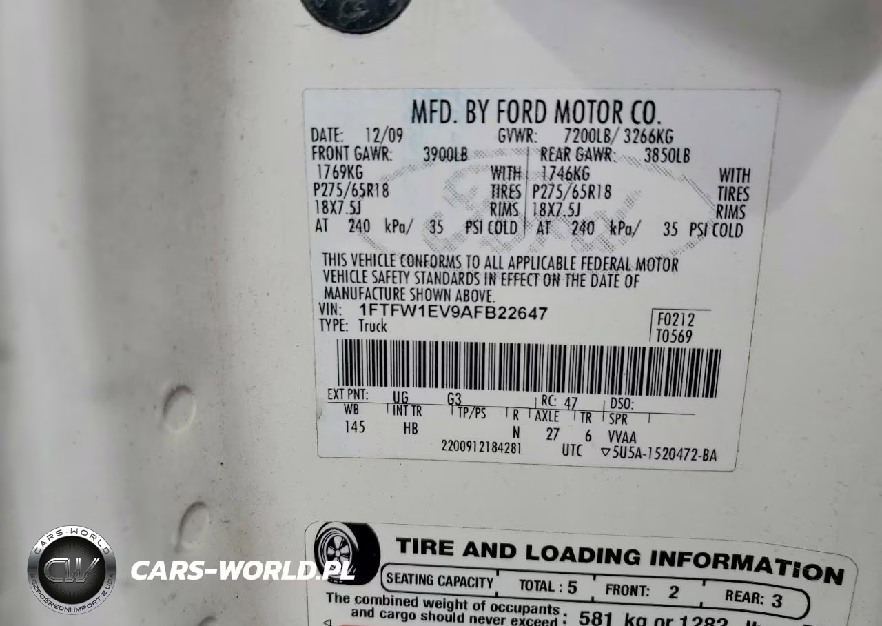 2010 Ford F150 Supercrew VIN:1FTFW1EV9AFB22647 - 12
