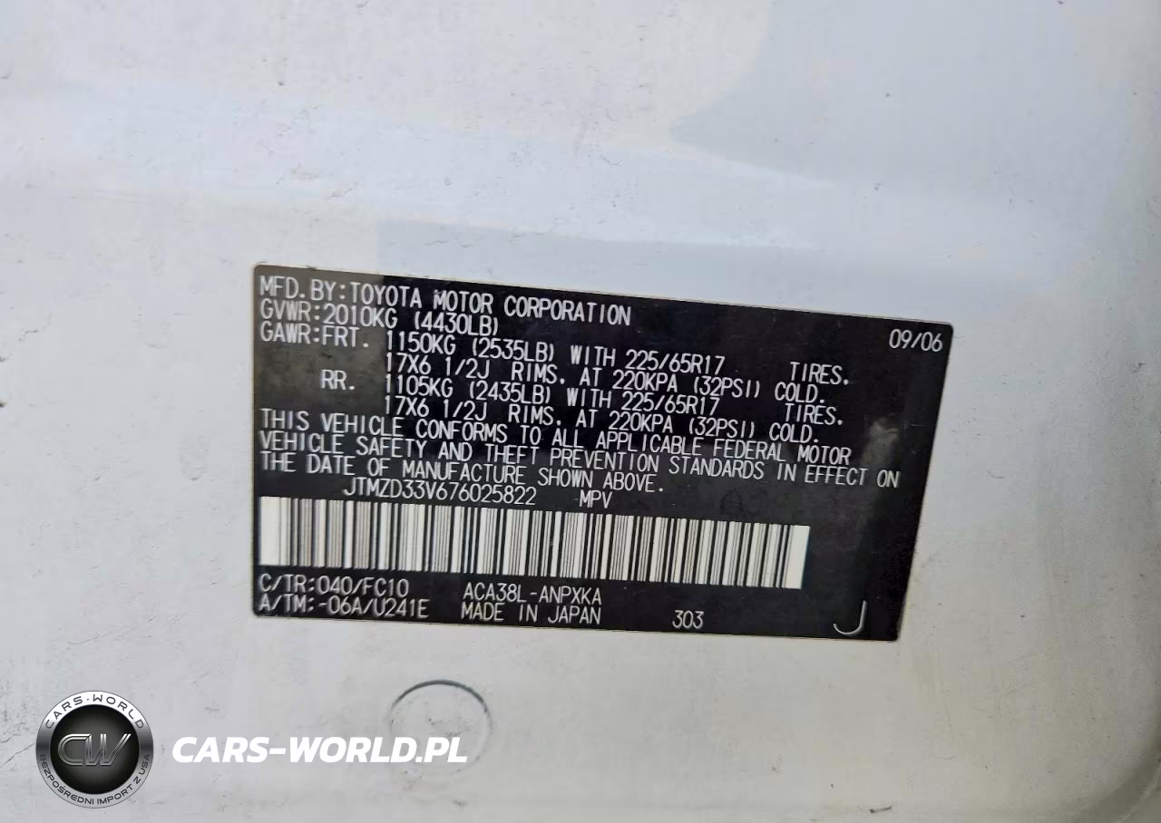 2007 Toyota Rav4 Base VIN:JTMZD33V676025822 - 13