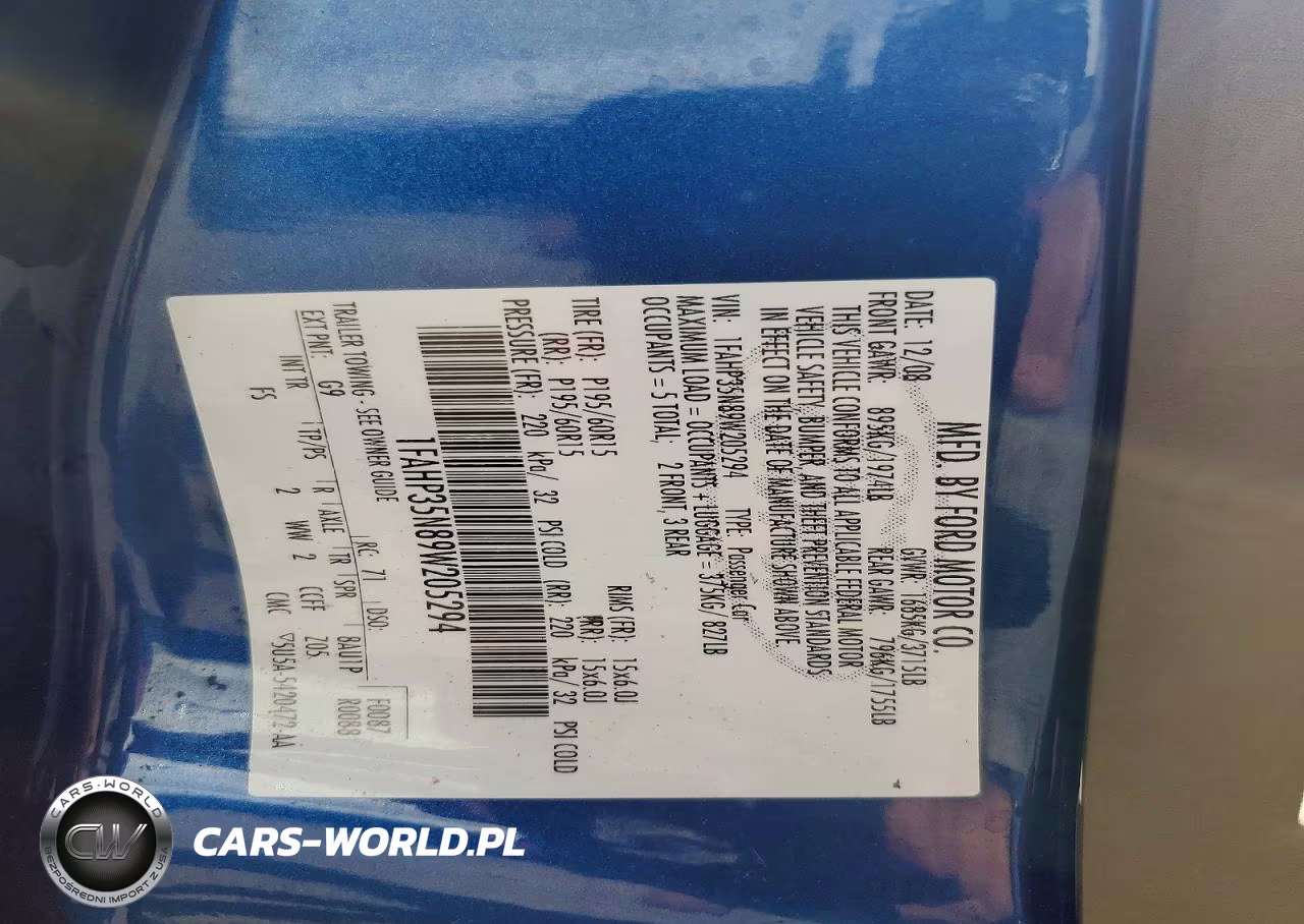 2009 Ford Focus Se VIN:1FAHP35N89W205294 - 12