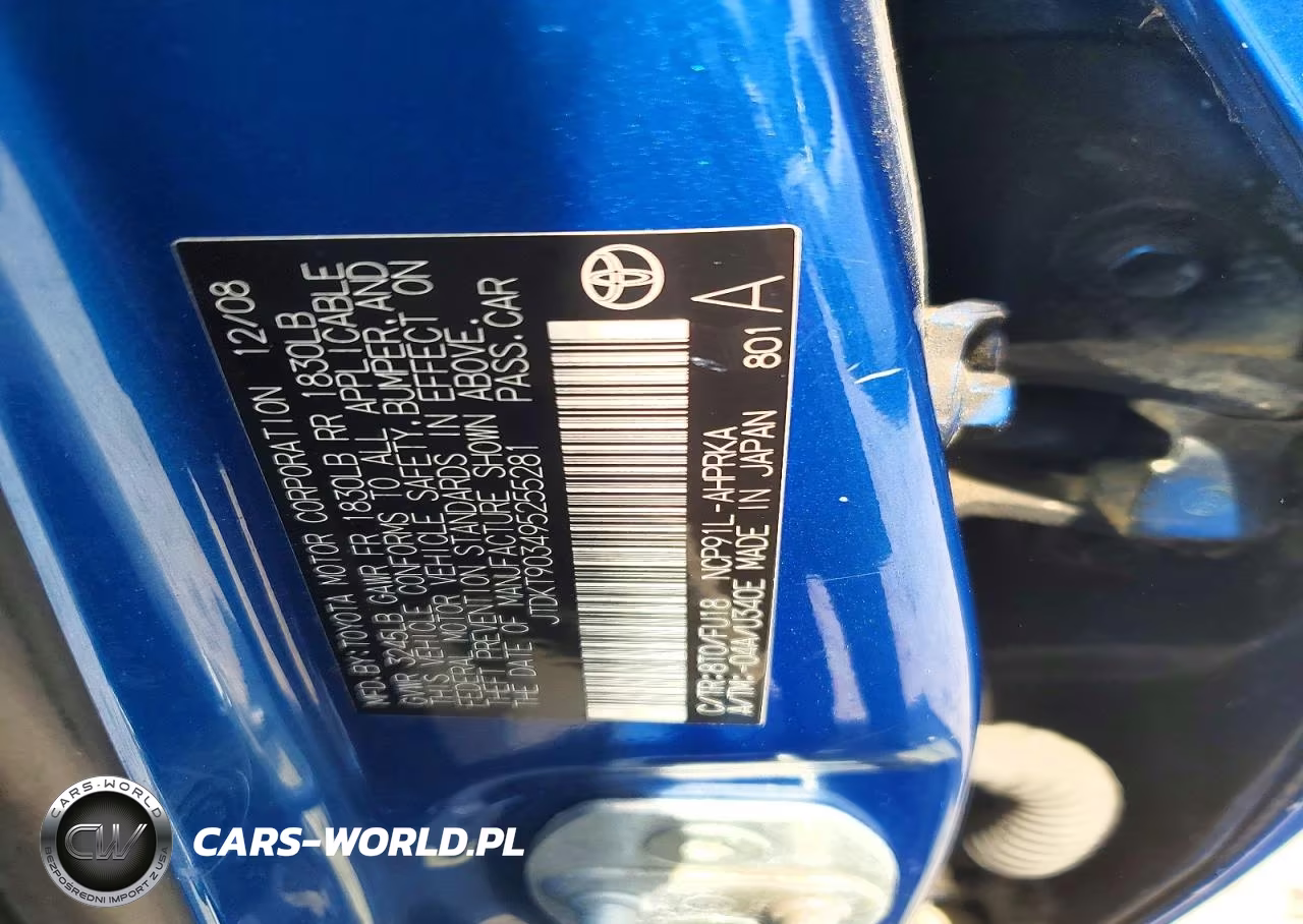 2009 Toyota Yaris Base VIN:JTDKT903495255281 - 12