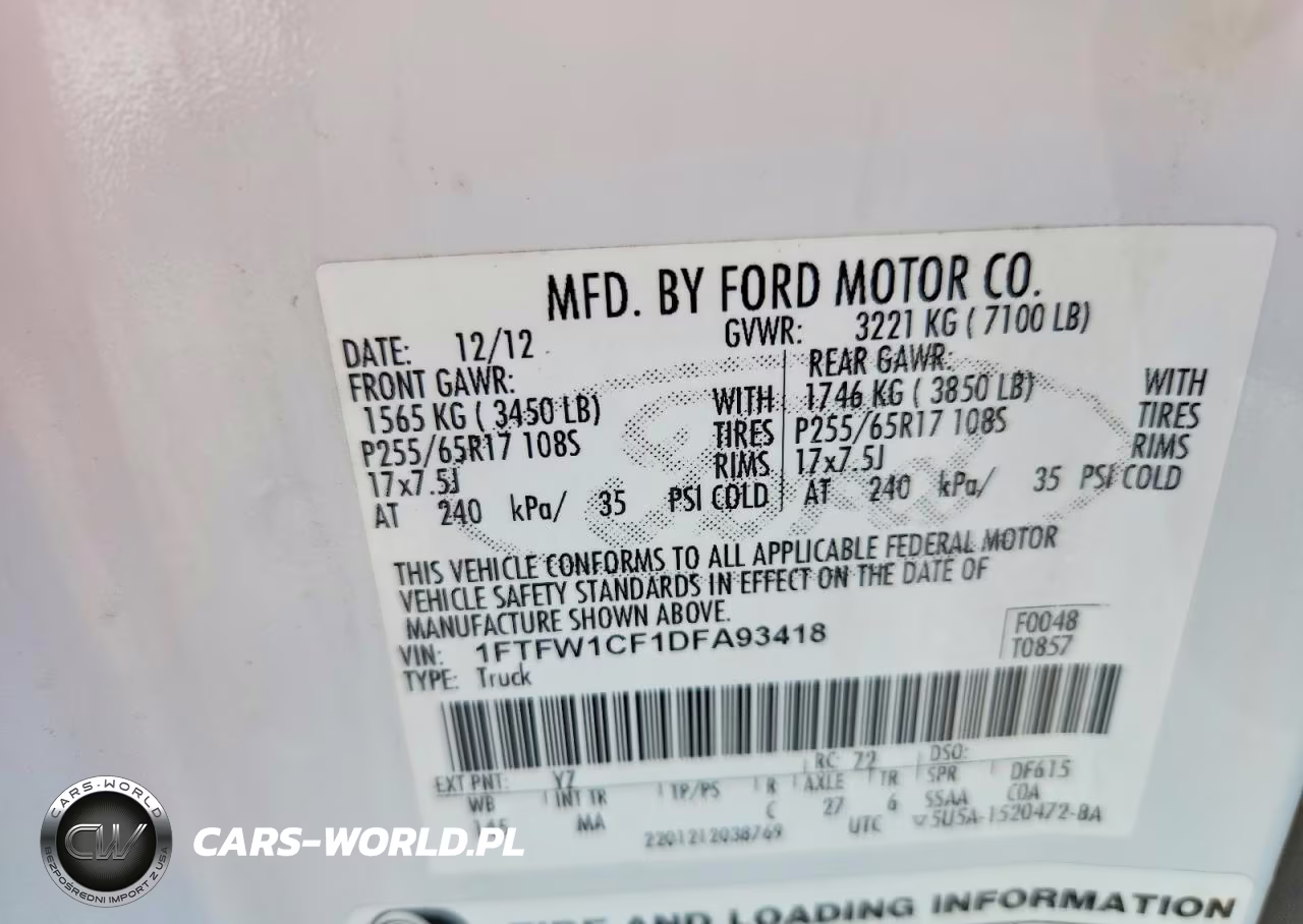 2013 Ford F150 Supercrew VIN:1FTFW1CF1DFA93418 - 12