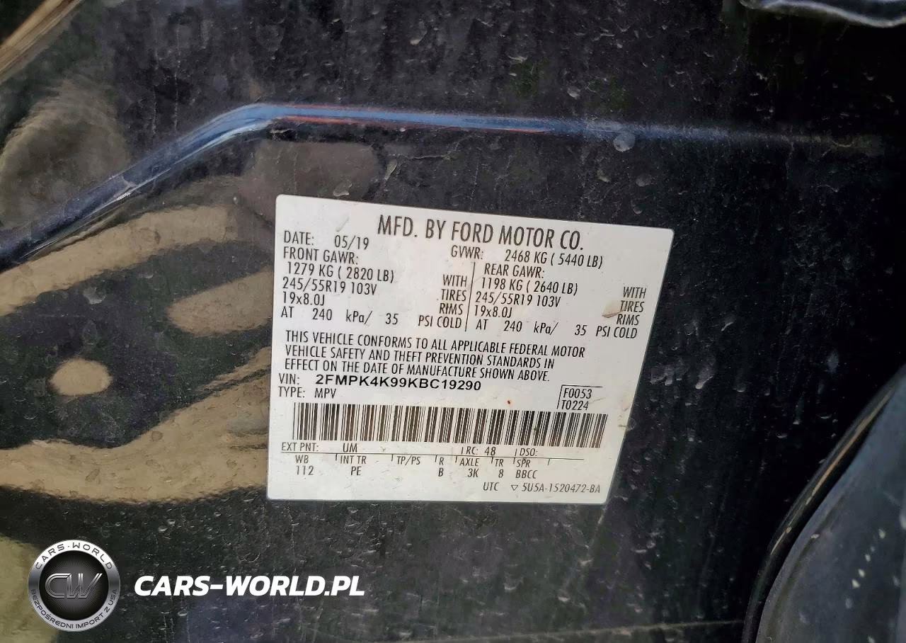 2019 Ford Edge Titanium VIN:2FMPK4K99KBC19290 - 13