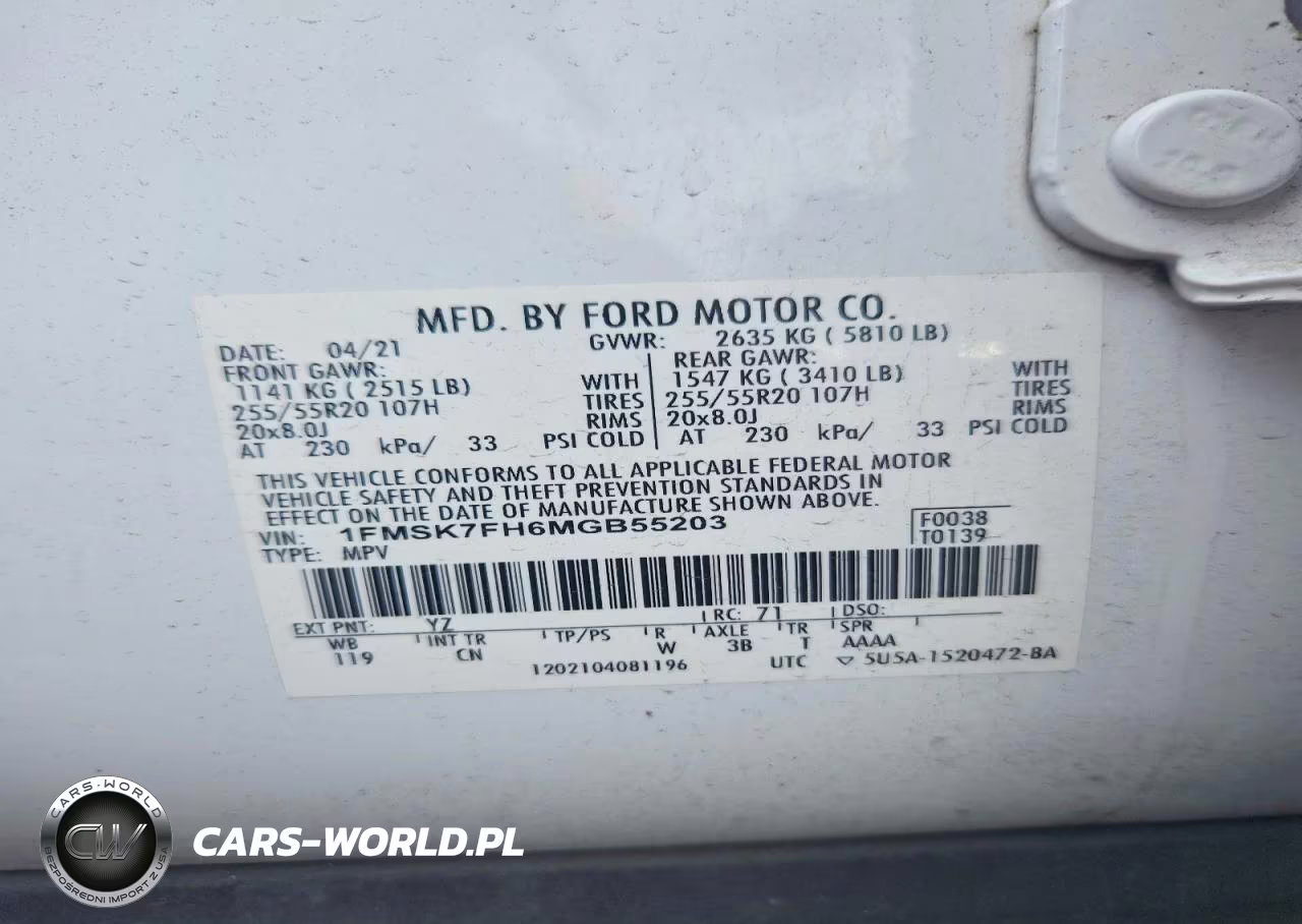 2021 Ford Explorer Limited VIN:1FMSK7FH6MGB55203 - 13