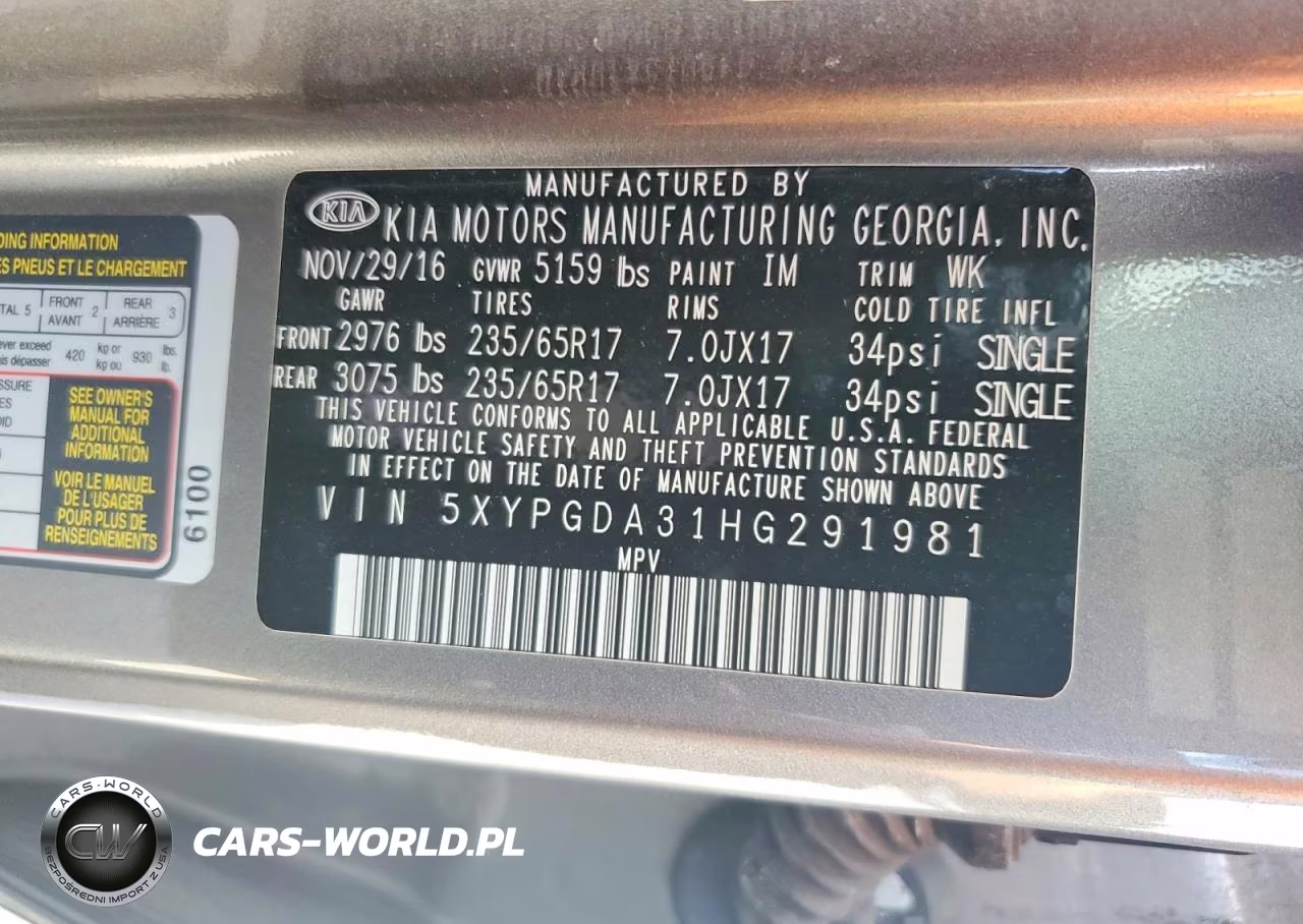 2017 Kia Sorento Lx VIN:5XYPGDA31HG291981 - 13