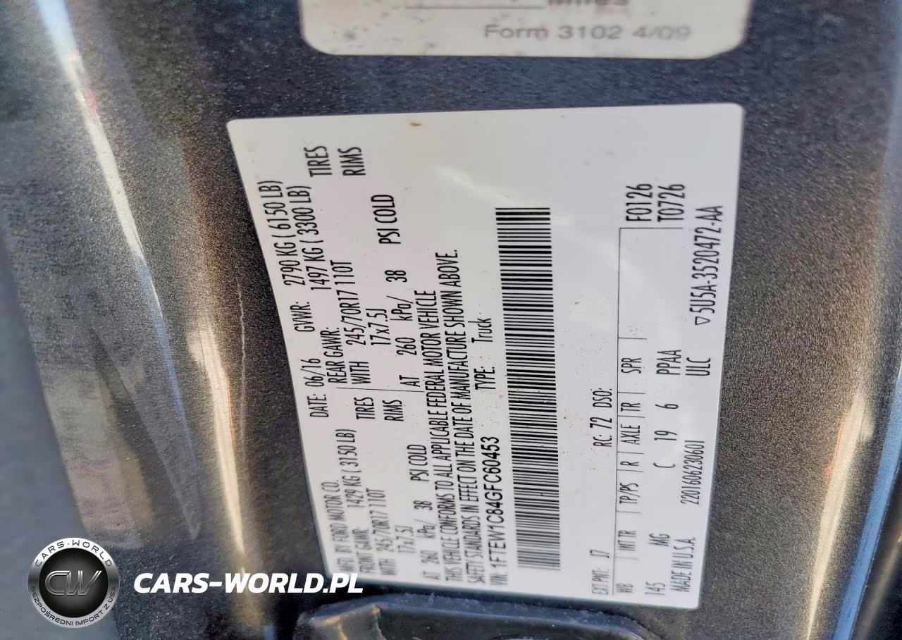 2016 Ford F150 Supercrew VIN:1FTEW1C84GFC60453 - 12