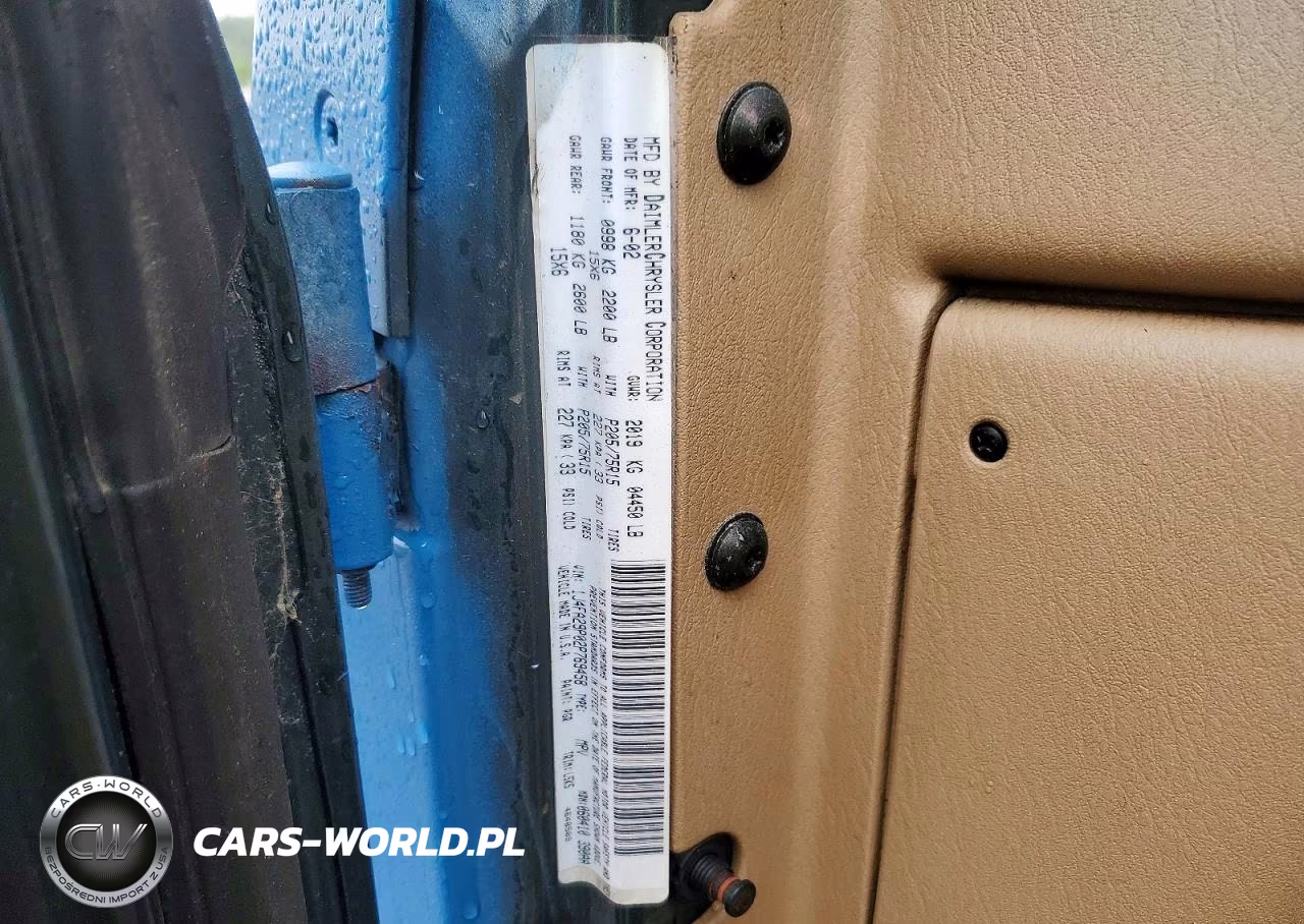 2002 Jeep Wrangler - Tj Se VIN:1J4FA29P02P769458 - 13