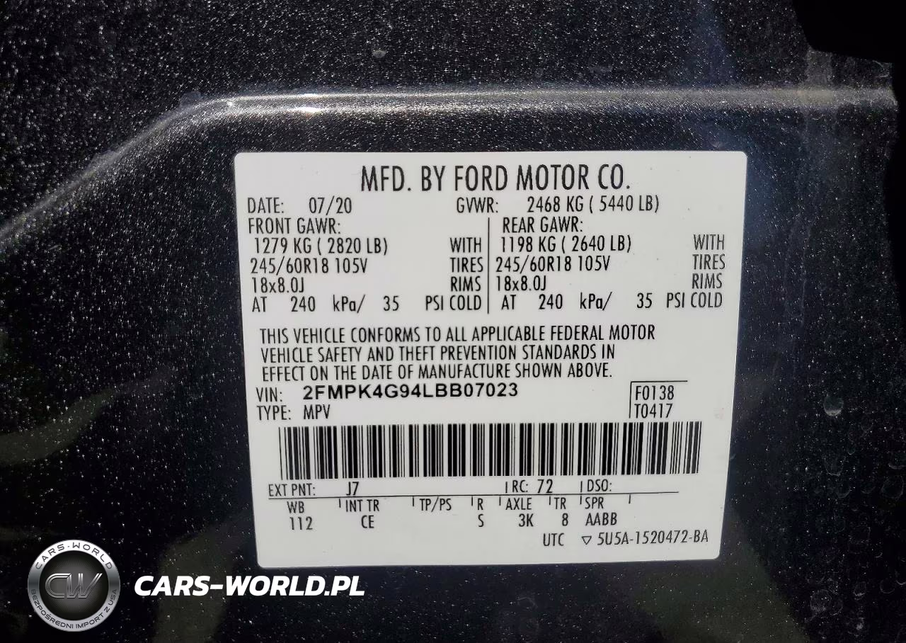 2020 Ford Edge Se VIN:2FMPK4G94LBB07023 - 13