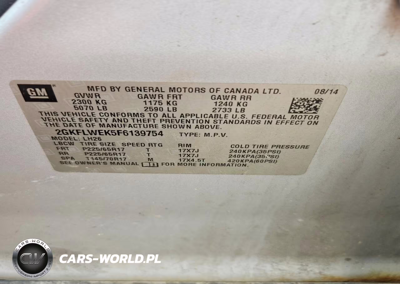 2015 GMC Terrain Sle VIN:2GKFLWEK5F6139754 - 13