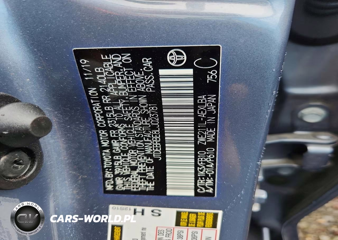 2020 Toyota Corolla Le VIN:JTDEBRBE8LJ023781 - 13