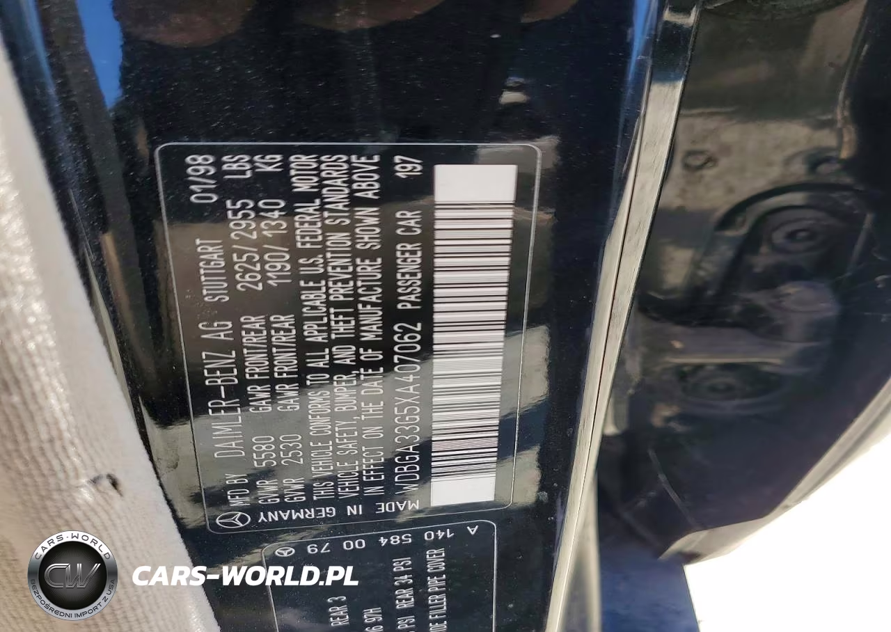 1999 Mercedes-Benz S 320 VIN:WDBGA33G5XA407062 - 12