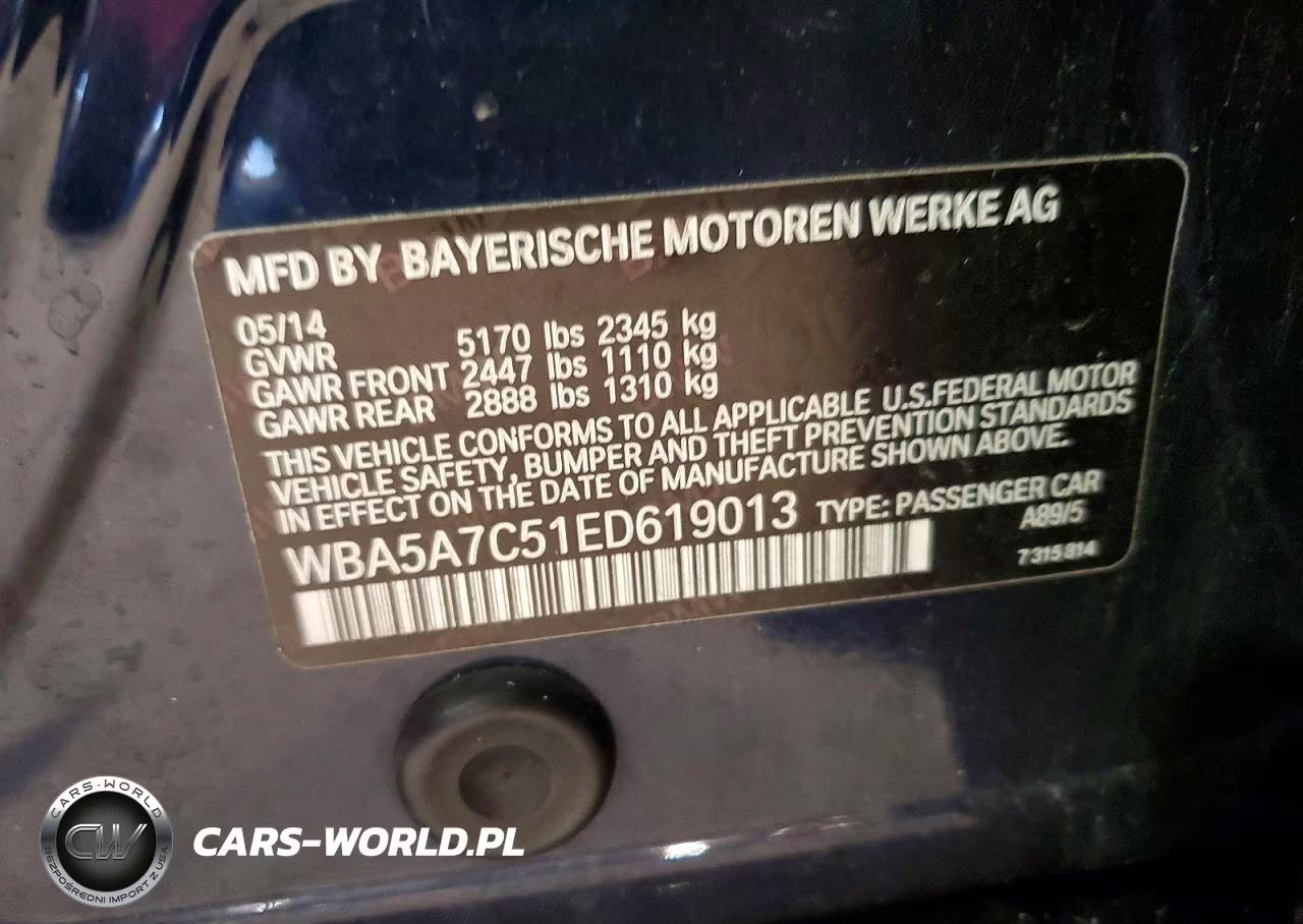 2014 BMW 528 Xi VIN:WBA5A7C51ED619013 - 12