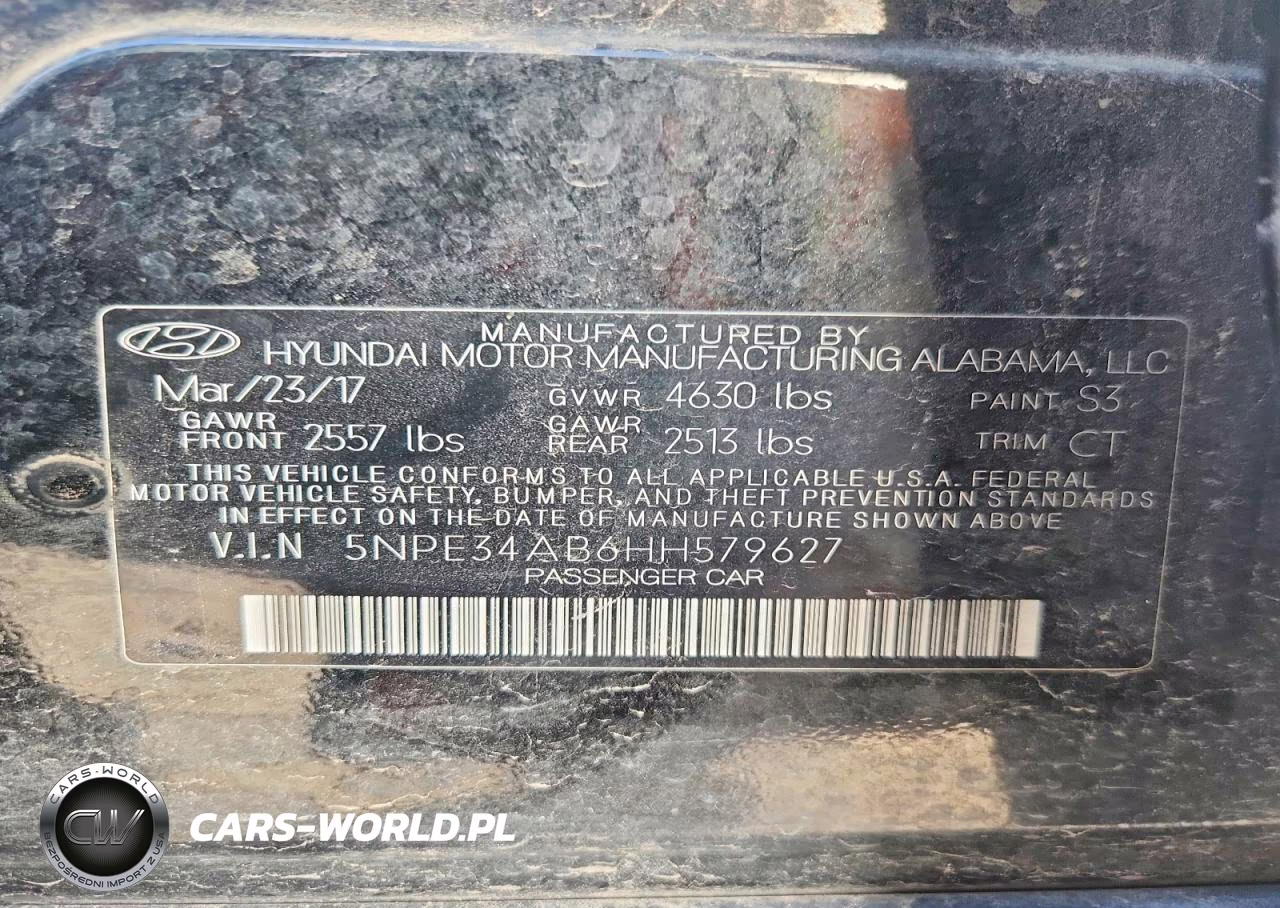 2017 Hyundai Sonata Sport 2.0T VIN:5NPE34AB6HH579627 - 12