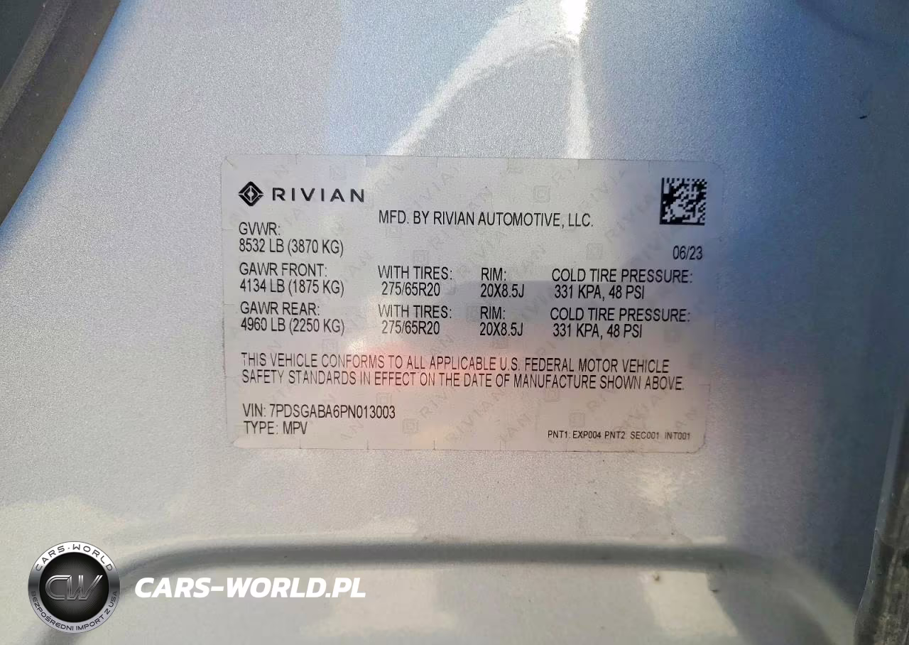 2023 Rivian R1S Adventure VIN:7PDSGABA6PN013003 - 13