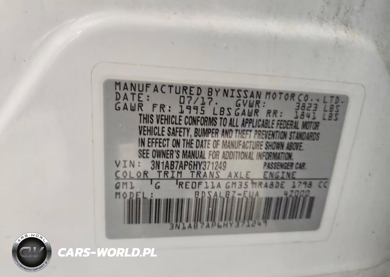 2017 Nissan Sentra S VIN:3N1AB7AP6HY371249 - 12