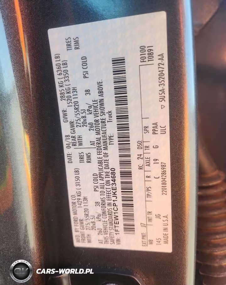 2018 Ford F150 Supercrew VIN:1FTEW1CP1JKE34680 - 12