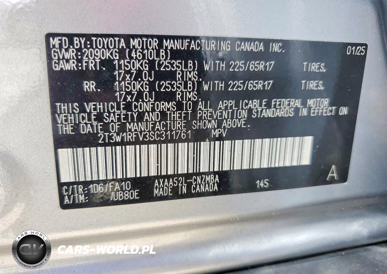 2025 Toyota Rav4 Xle VIN:2T3W1RFV3SC311761 - 13