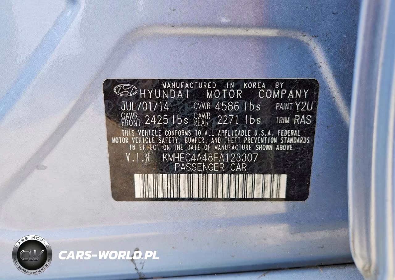2015 Hyundai Sonata Hybrid Limited VIN:KMHEC4A48FA123307 - 12