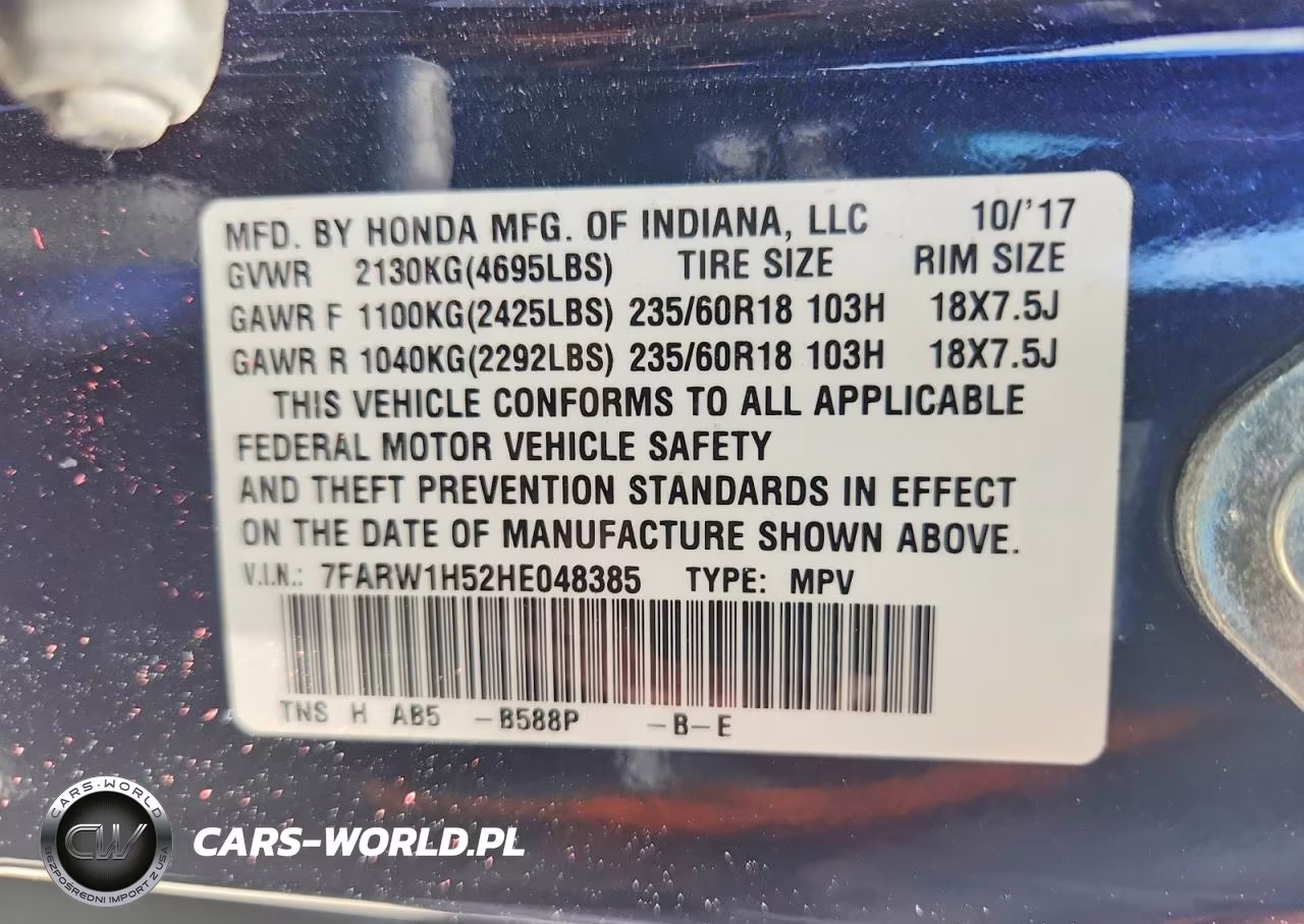 2017 Honda Cr-V Ex VIN:7FARW1H52HE048385 - 13