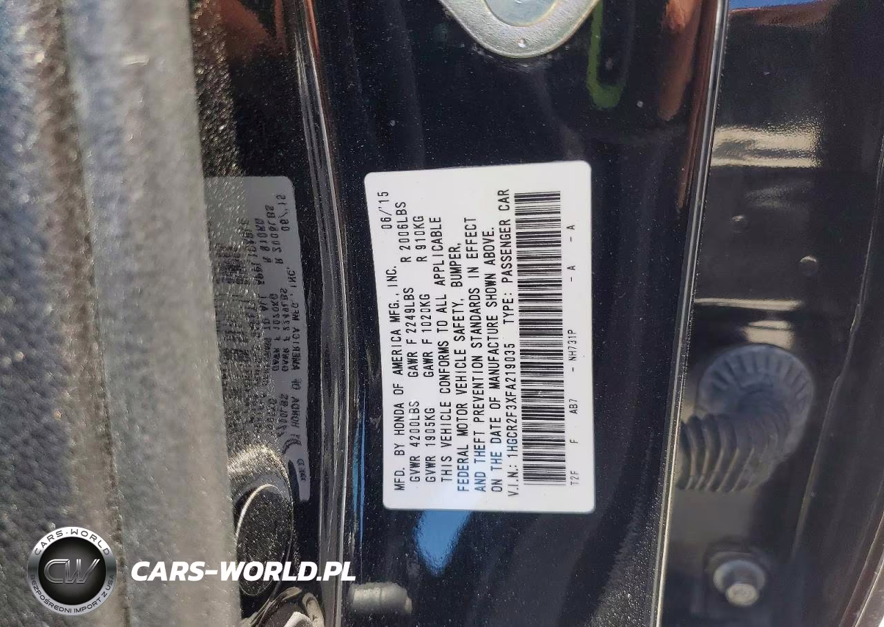 2015 Honda Accord Lx VIN:1HGCR2F3XFA219035 - 13