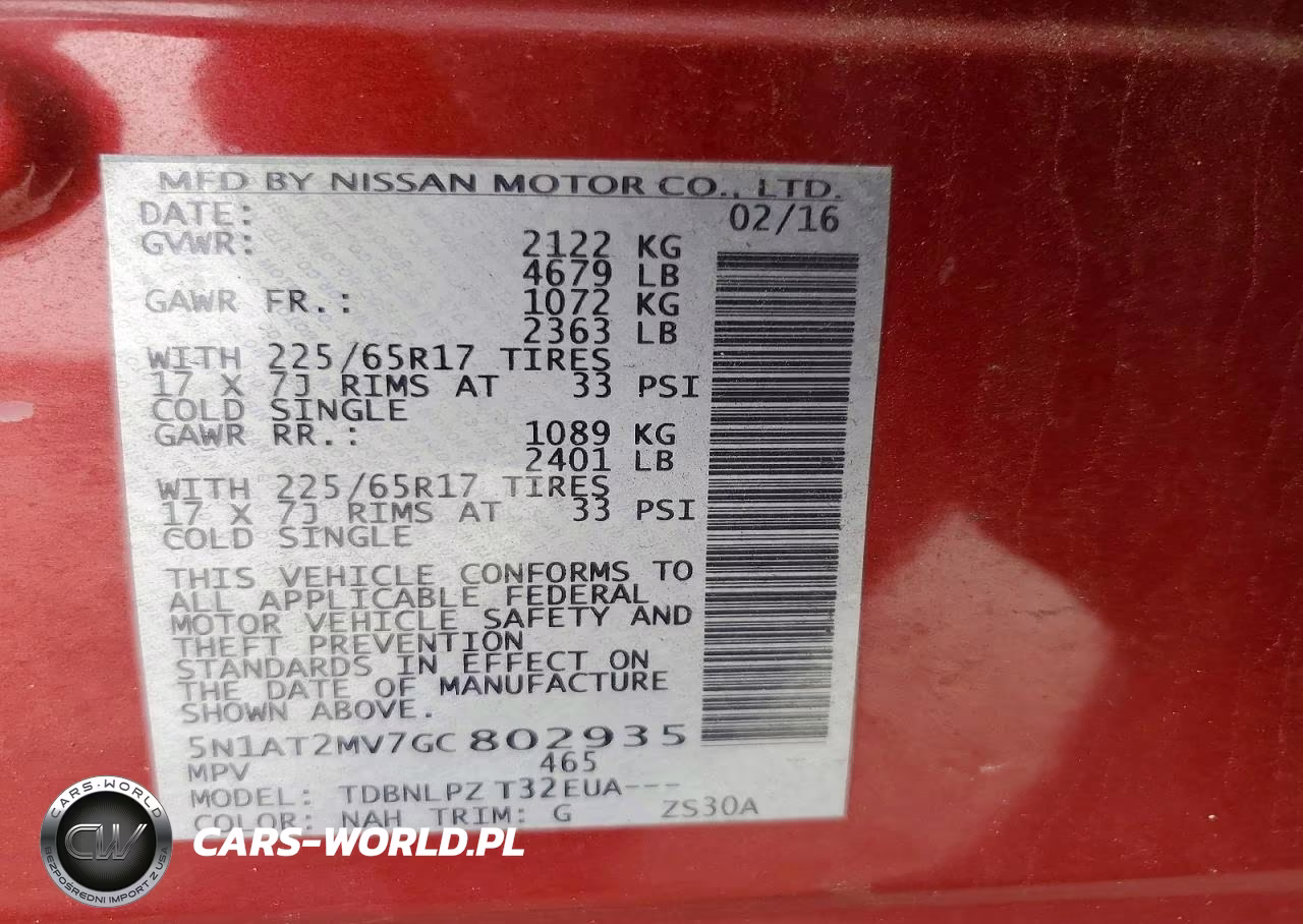 2016 Nissan Rogue S VIN:5N1AT2MV7GC802935 - 14