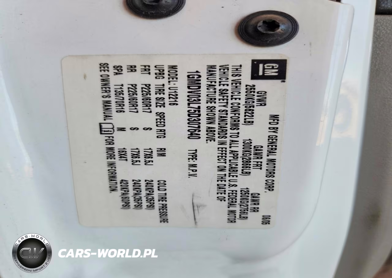2005 Pontiac Montana Sv6 VIN:1GMDV03L75D307640 - 13