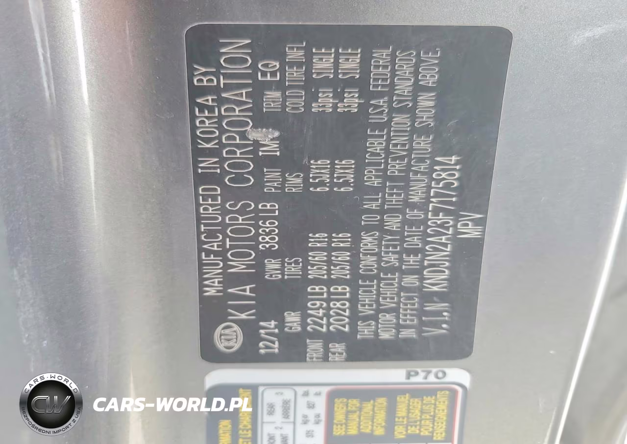 2015 Kia Soul VIN:KNDJN2A23F7175814 - 12