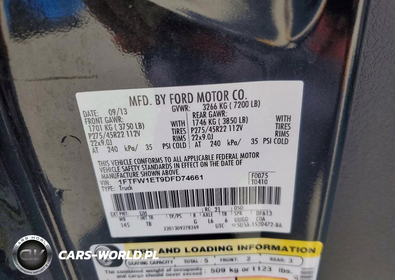2013 Ford F150 Supercrew VIN:1FTFW1ET9DFD74661 - 12