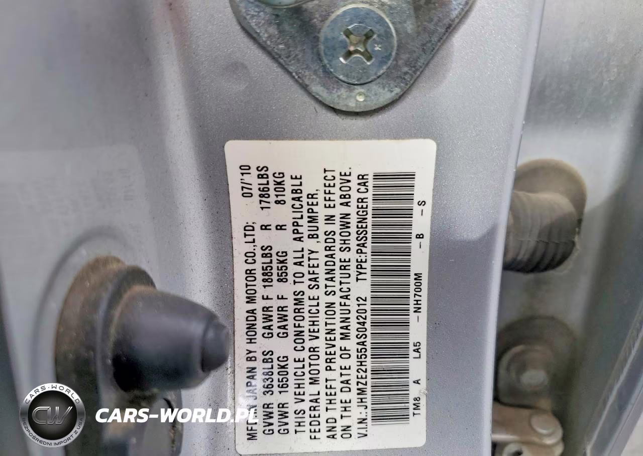 2010 Honda Insight Lx VIN:JHMZE2H55AS042012 - 12