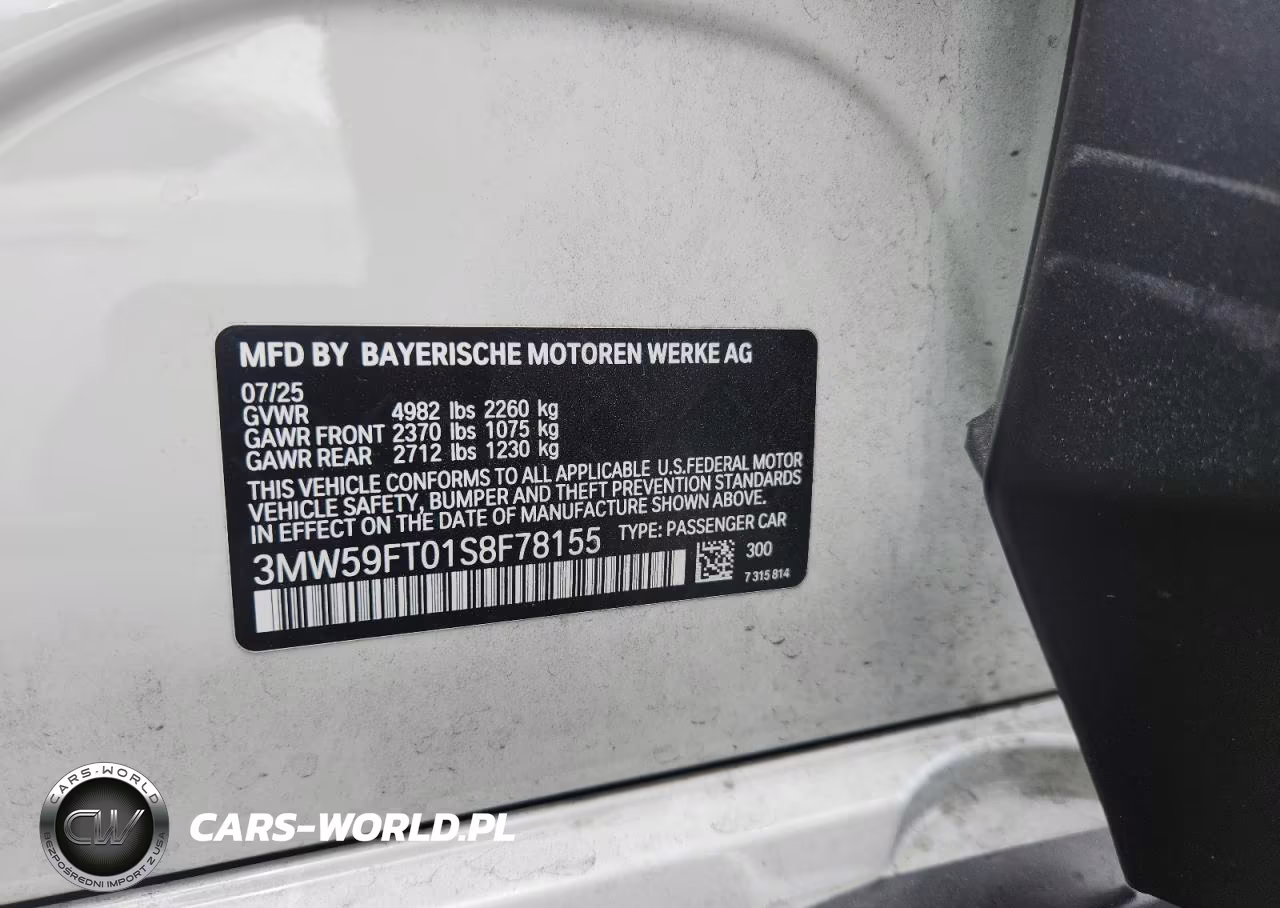 2025 BMW M340I VIN:3MW59FT01S8F78155 - 13