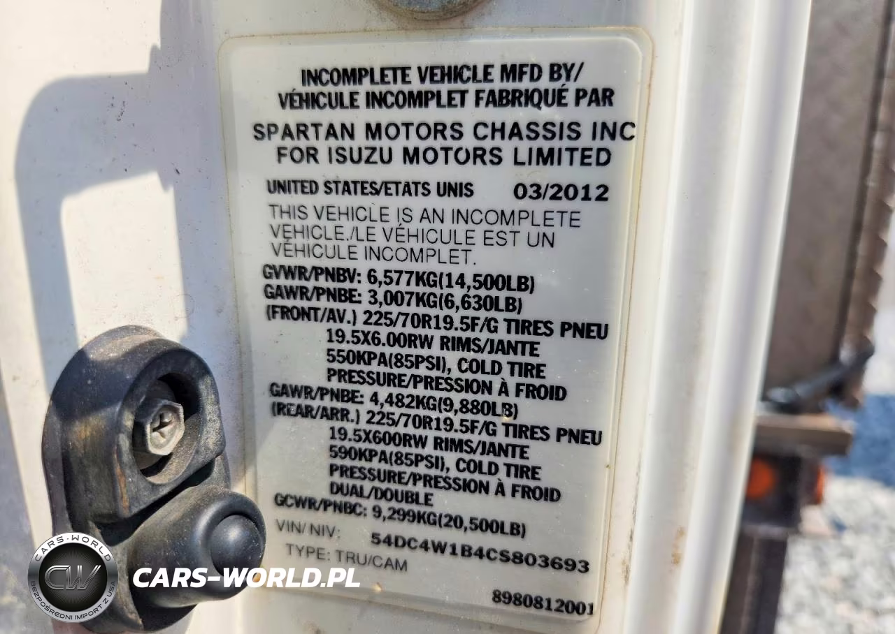 2012 Isuzu Npr Hd VIN:54DC4W1B4CS803693 - 12