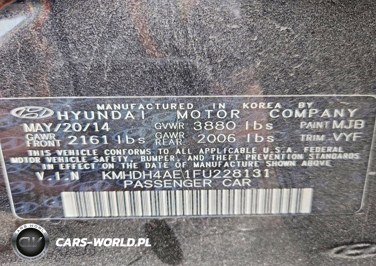 2015 Hyundai Elantra Se VIN:KMHDH4AE1FU228131 - 12