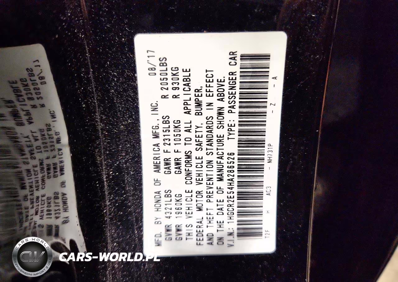 2017 Honda Accord Sport VIN:1HGCR2E54HA286526 - 13