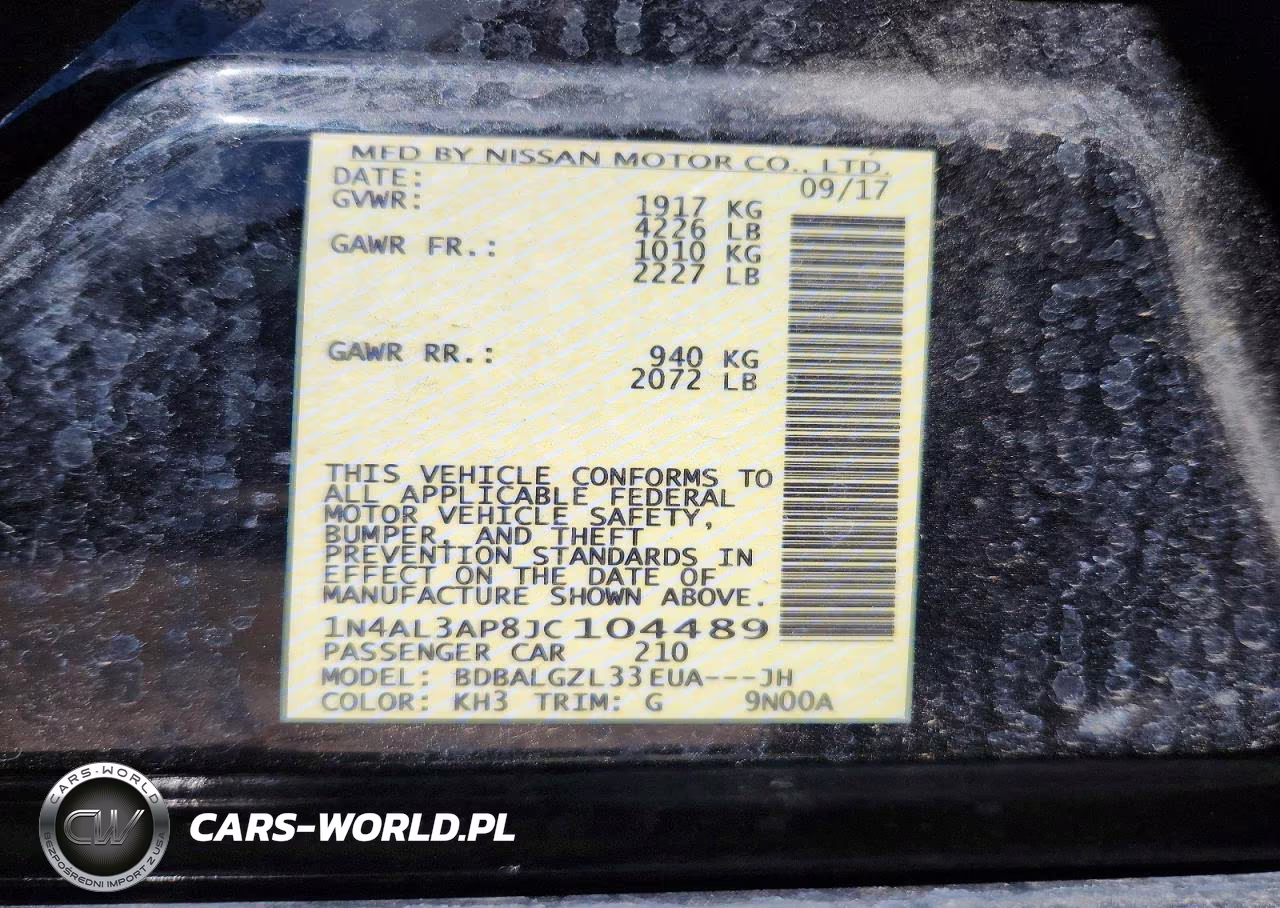 2018 Nissan Altima 2.5 S VIN:1N4AL3AP8JC104489 - 12