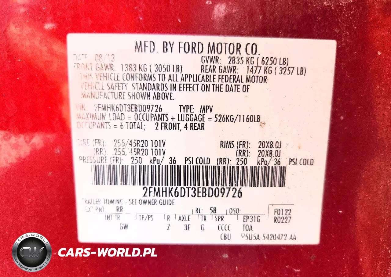 2014 Ford Flex Limited VIN:2FMHK6DT3EBD09726 - 13