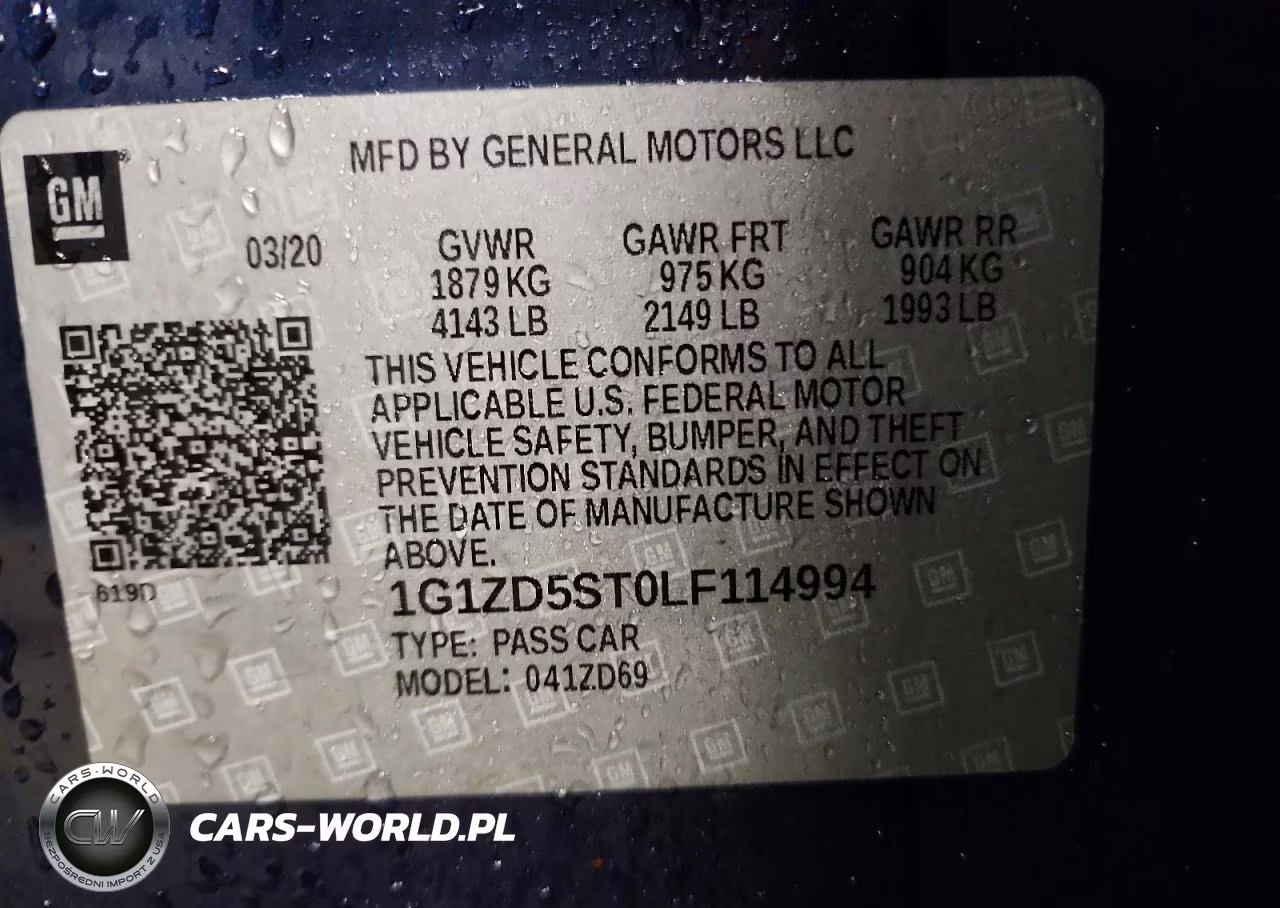 2020 Chevrolet Malibu Lt VIN:1G1ZD5ST0LF114994 - 12