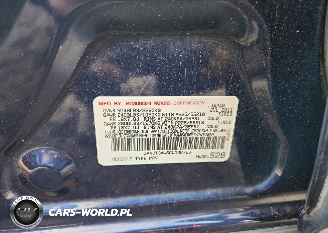 2012 Mitsubishi Outlander Se VIN:JA4JT3AW6CU000723 - 14