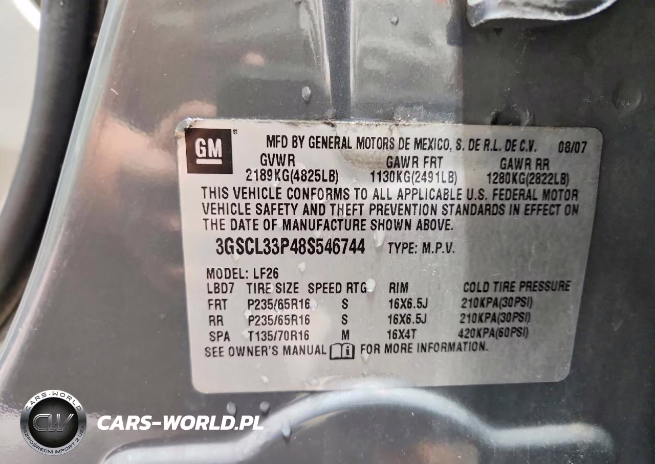 2008 Saturn Vue Xe VIN:3GSCL33P48S546744 - 13