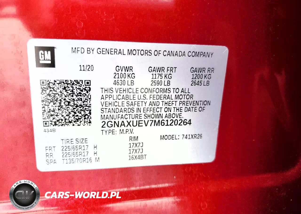 2021 Chevrolet Equinox Lt VIN:2GNAXUEV7M6120264 - 13