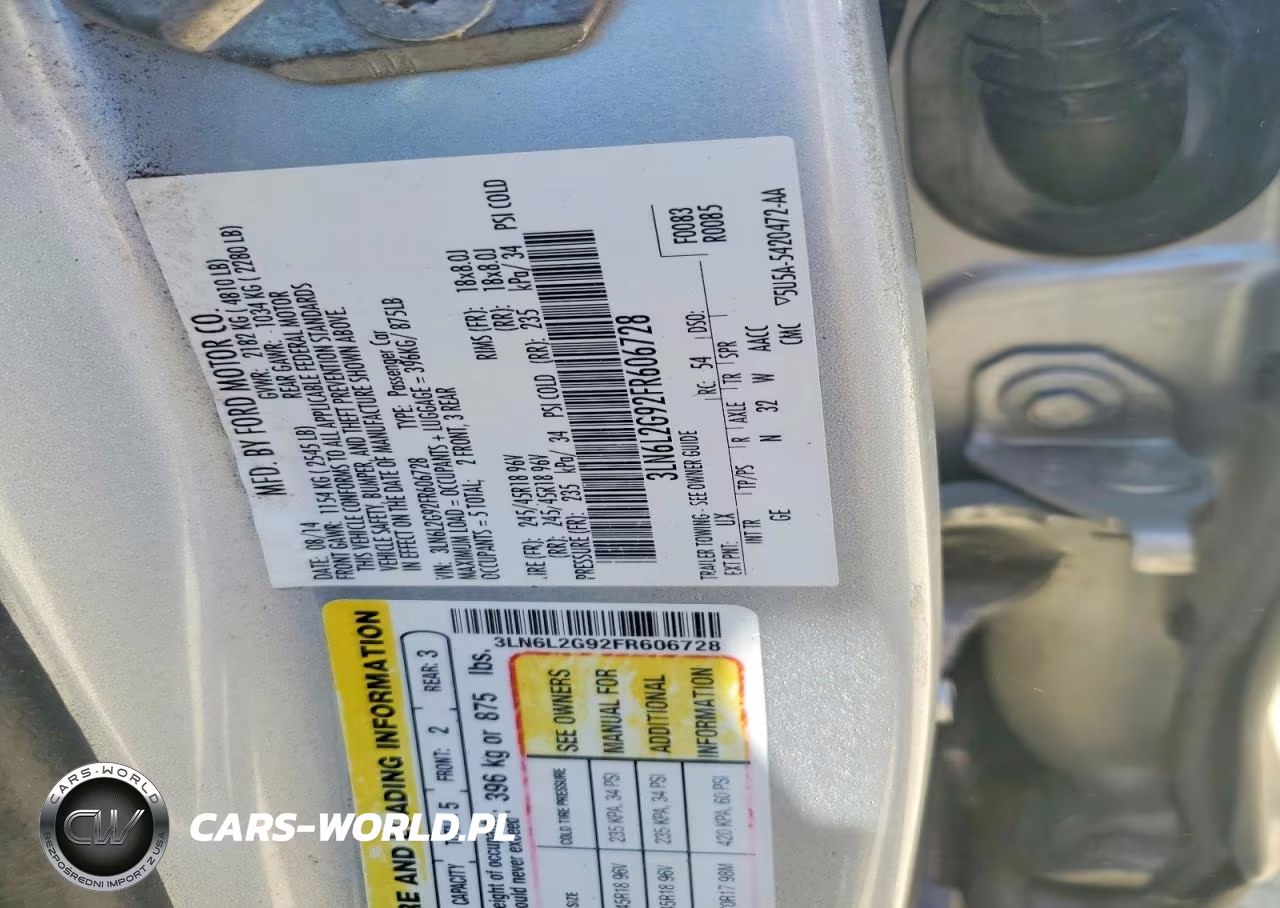 2015 Lincoln Mkz VIN:3LN6L2G92FR606728 - 12