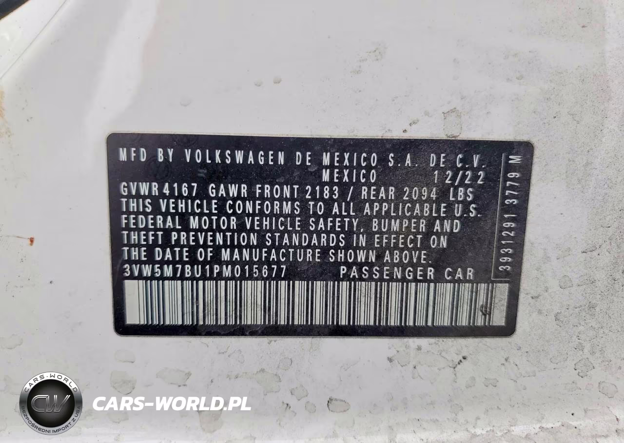 2023 Volkswagen Jetta S VIN:3VW5M7BU1PM015677 - 12