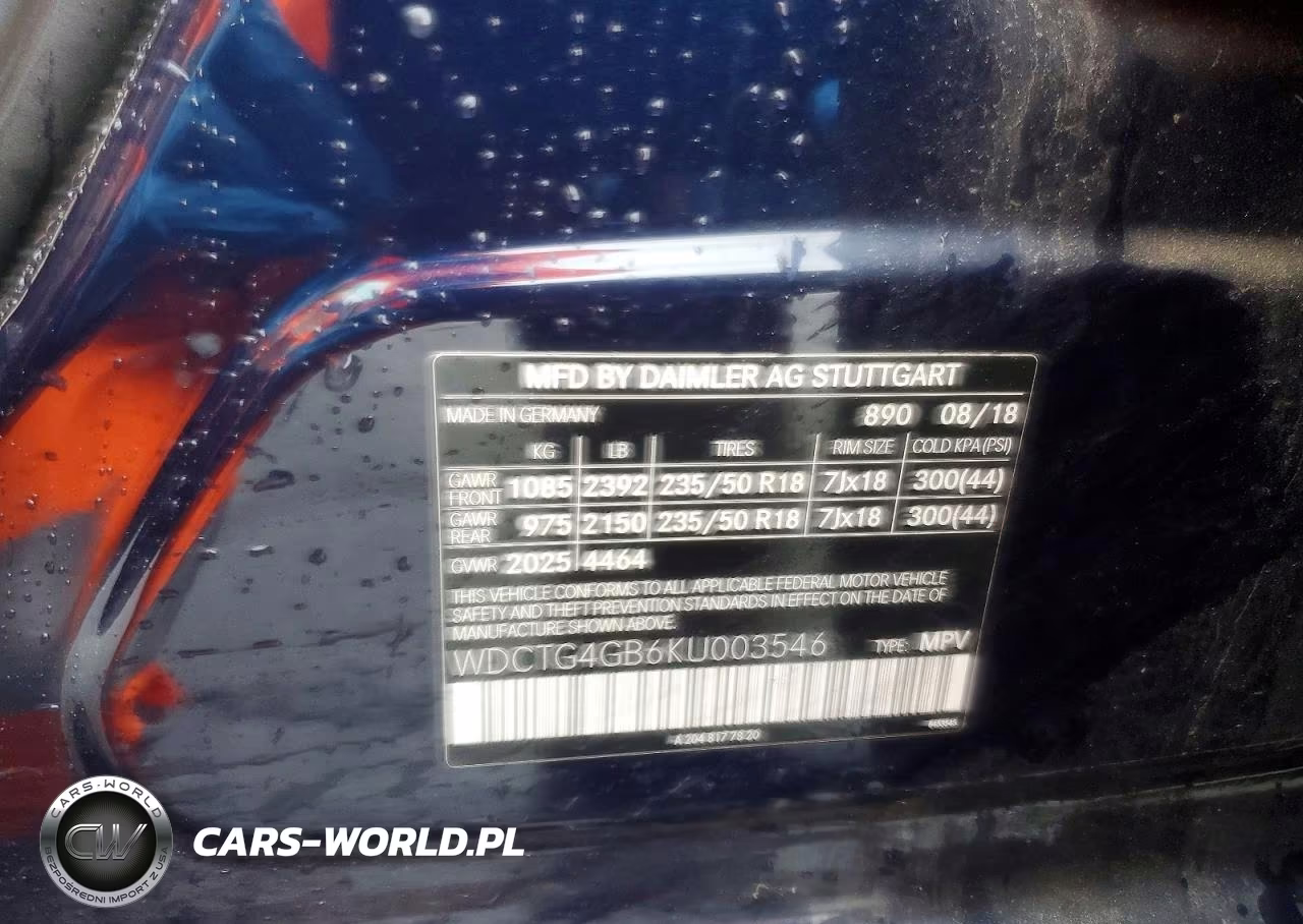 2019 Mercedes-Benz Gla 250 4Matic VIN:WDCTG4GB6KU003546 - 13