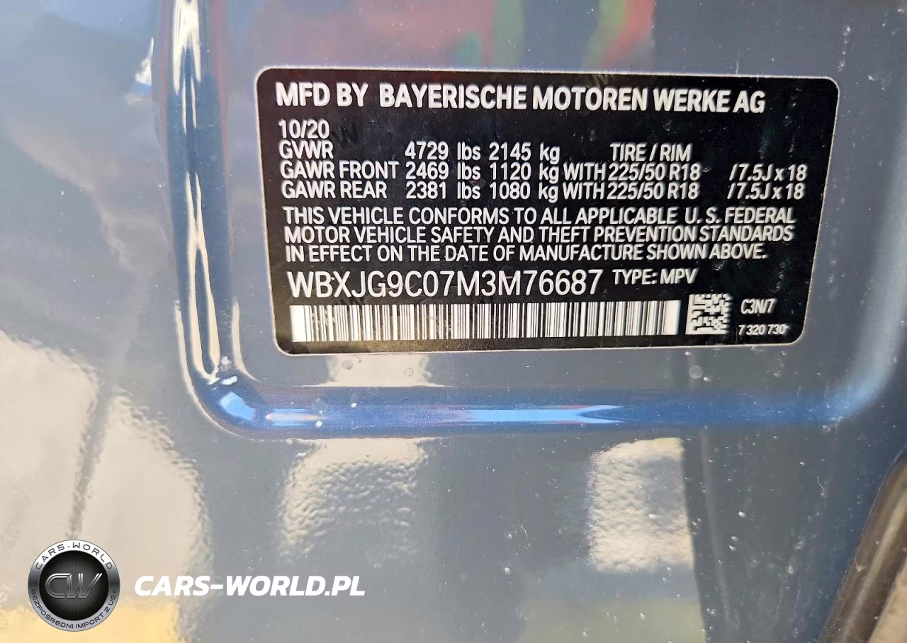 2021 BMW X1 xDrive28I VIN:WBXJG9C07M3M76687 - 13