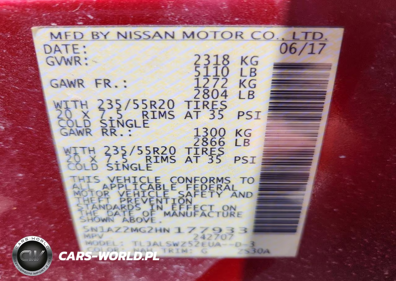 2017 Nissan Murano Platinum VIN:5N1AZ2MG2HN177933 - 13