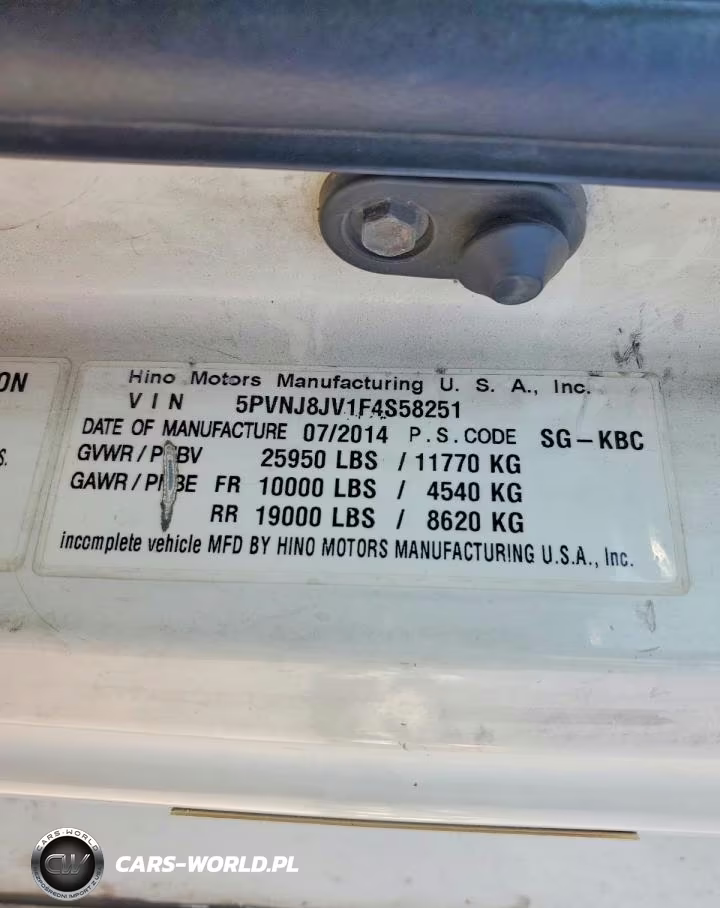 2015 Hino 258-268 Box Truck VIN:5PVNJ8JV1F4S58251 - 12