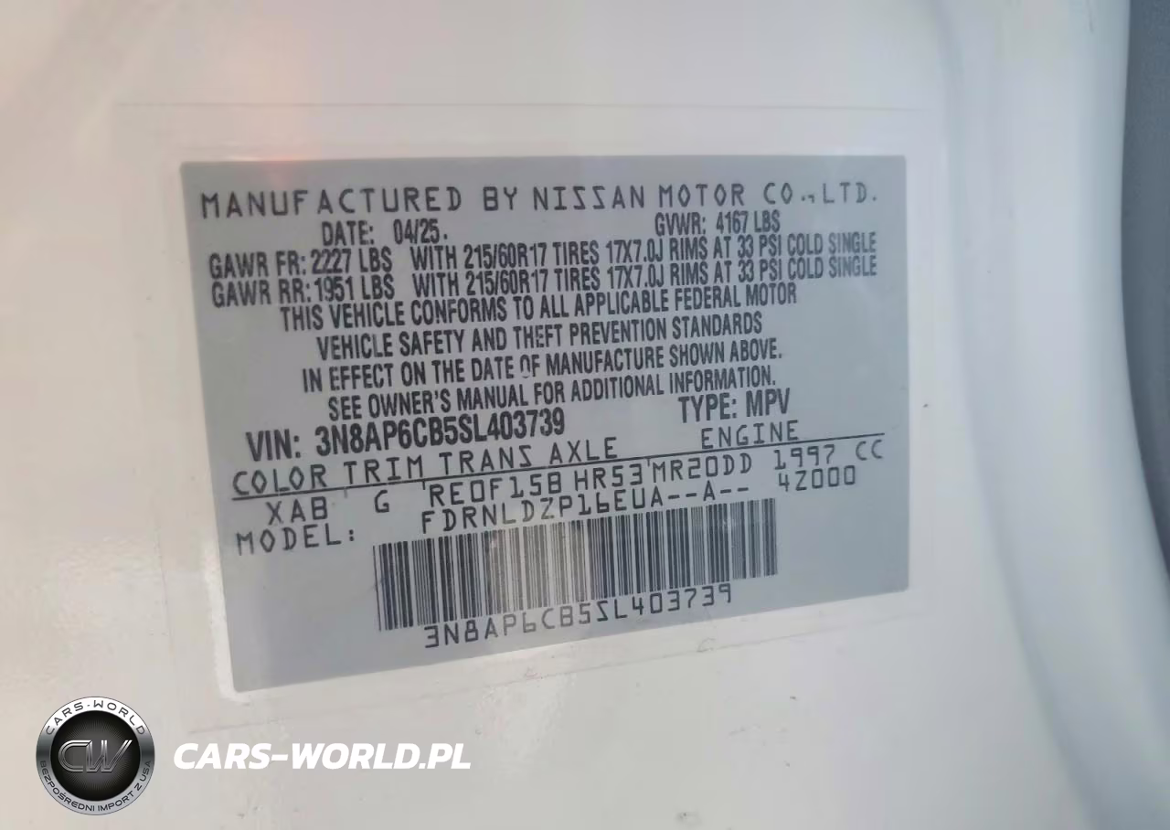 2025 Nissan Kicks Sv VIN:3N8AP6CB5SL403739 - 13
