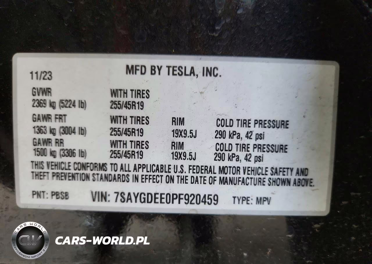 2023 Tesla Model Y VIN:7SAYGDEE0PF920459 - 12